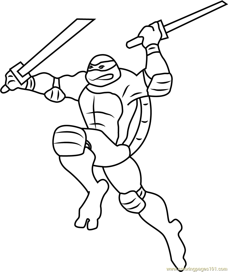 teenage mutant ninja turtles leonardo coloring pages