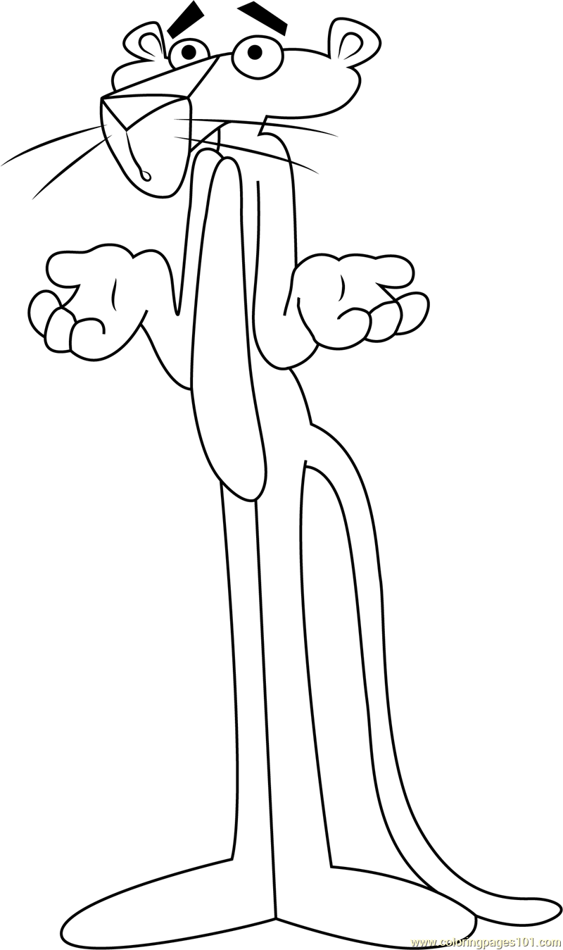 Pink Panther Coloring Page for Kids - Free The Pink Panther Printable