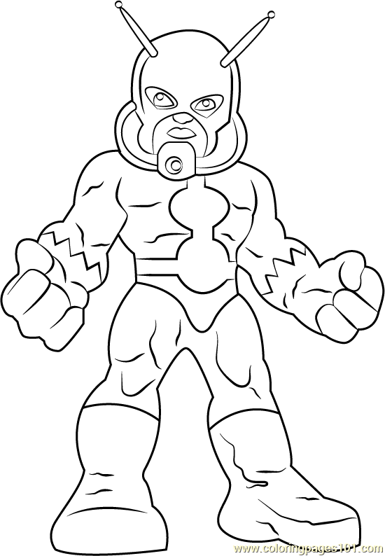 Ant-Man Coloring Page for Kids - Free The Super Hero Squad Show