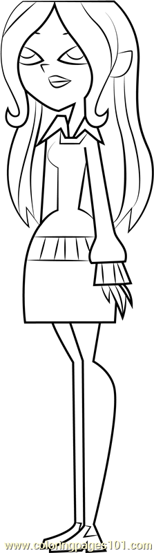 Dawn Coloring Page for Kids - Free Total Drama Island Printable