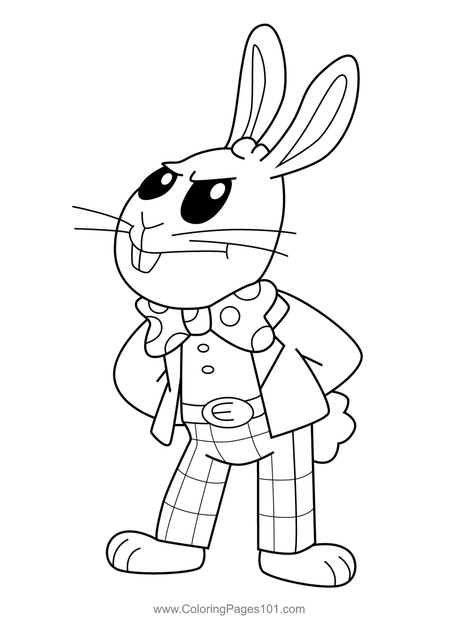 Easter Bunny Uncle Grandpa Coloring Page for Kids - Free Uncle Grandpa ...