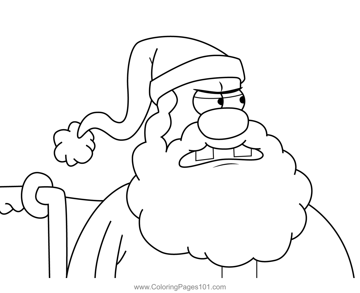 Santa Claus Uncle Grandpa Coloring Page for Kids - Free Uncle Grandpa ...