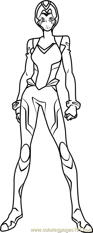 Allura with Helmet Coloring Page for Kids - Free Voltron: Legendary