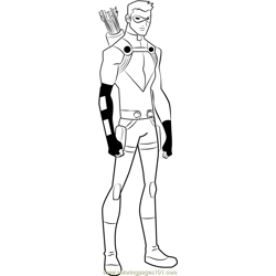 young justice robin coloring pages
