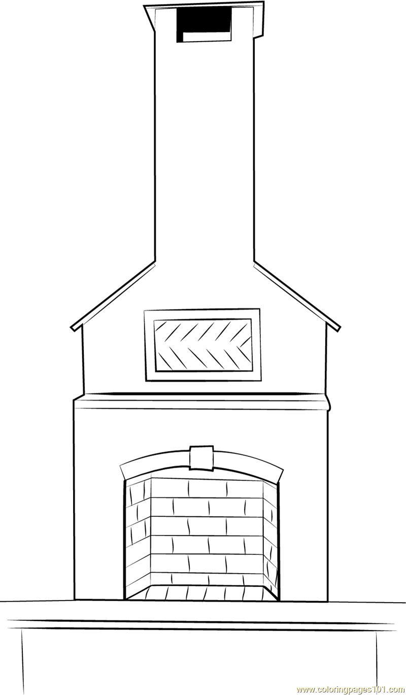 Kitchen Chimney Coloring Page for Kids - Free Chimney Printable