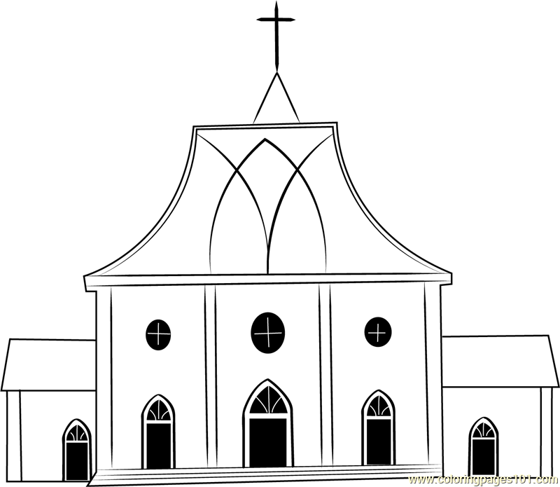 St Luke's United Reformed Church Coloring Page for Kids - Free Church