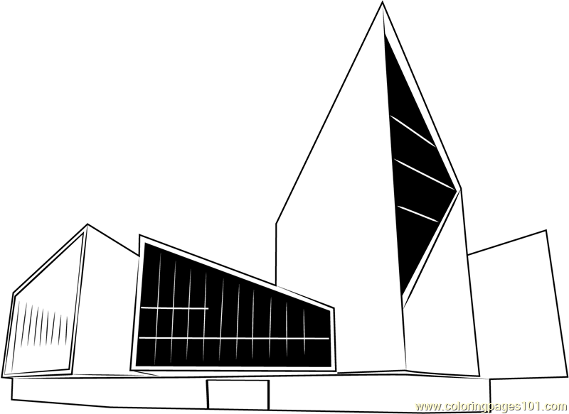 Estonias Capital Tallinn City Hall Coloring Page for Kids - Free City