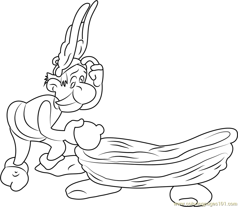 Asterix at Sea Coloring Page for Kids - Free Asterix Printable Coloring