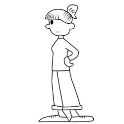 Ellen Wright Big Nate Free Coloring Page for Kids