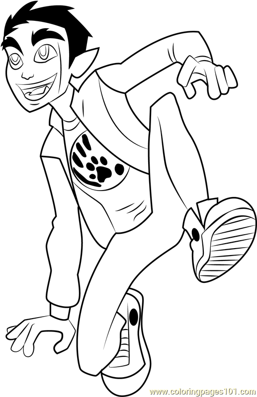 Beast Boy Coloring Page for Kids - Free DC Super Hero Girls Printable