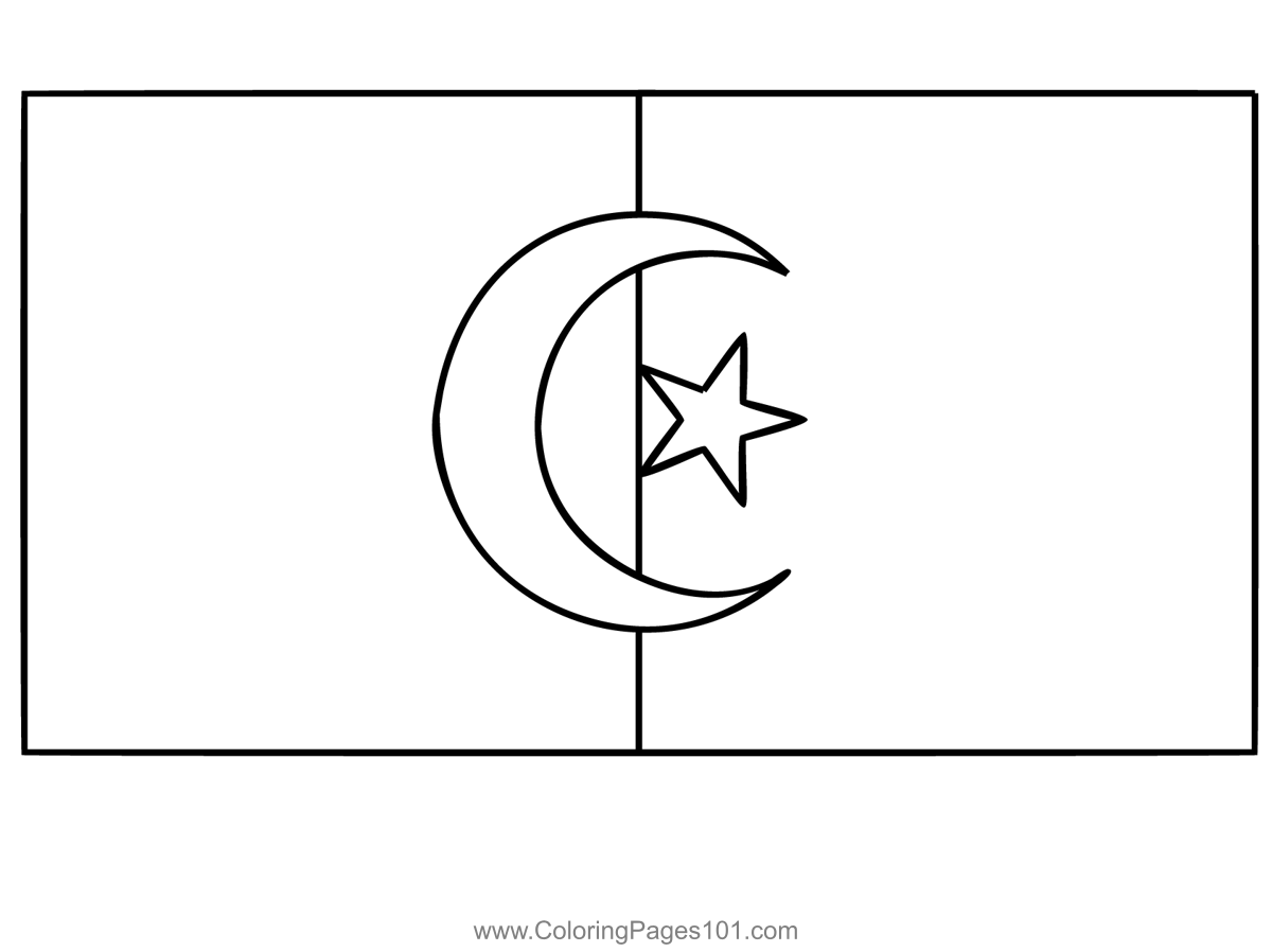 Algeria Flag Coloring Page | My XXX Hot Girl