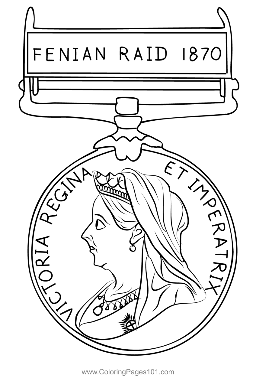 coloring template medal