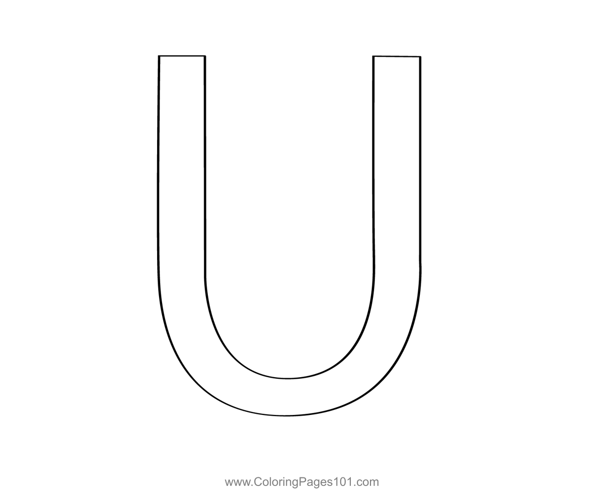 The Letter U Online Alphabet Coloring Page