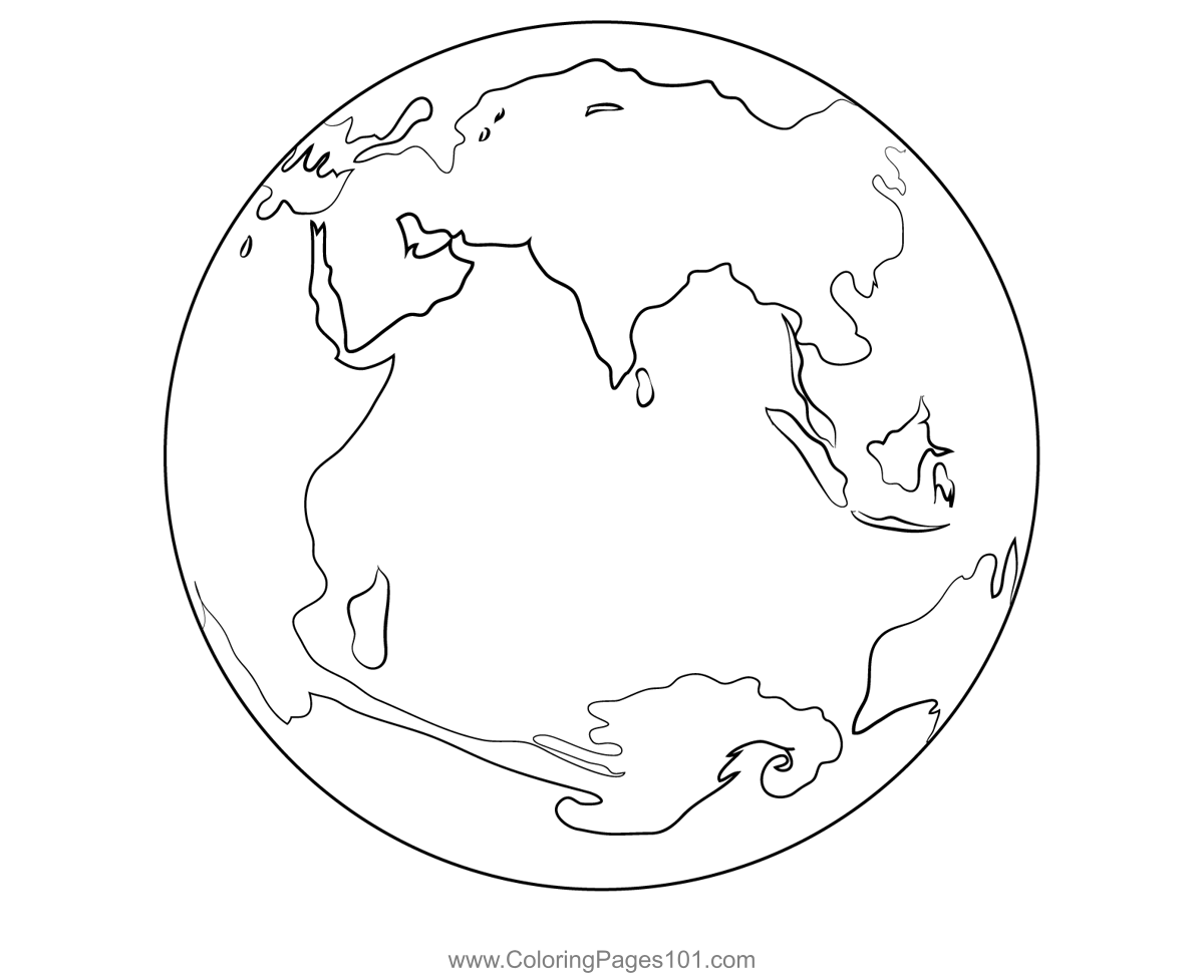 Elektro l Earth Coloring Page for Kids - Free Planets Printable ...