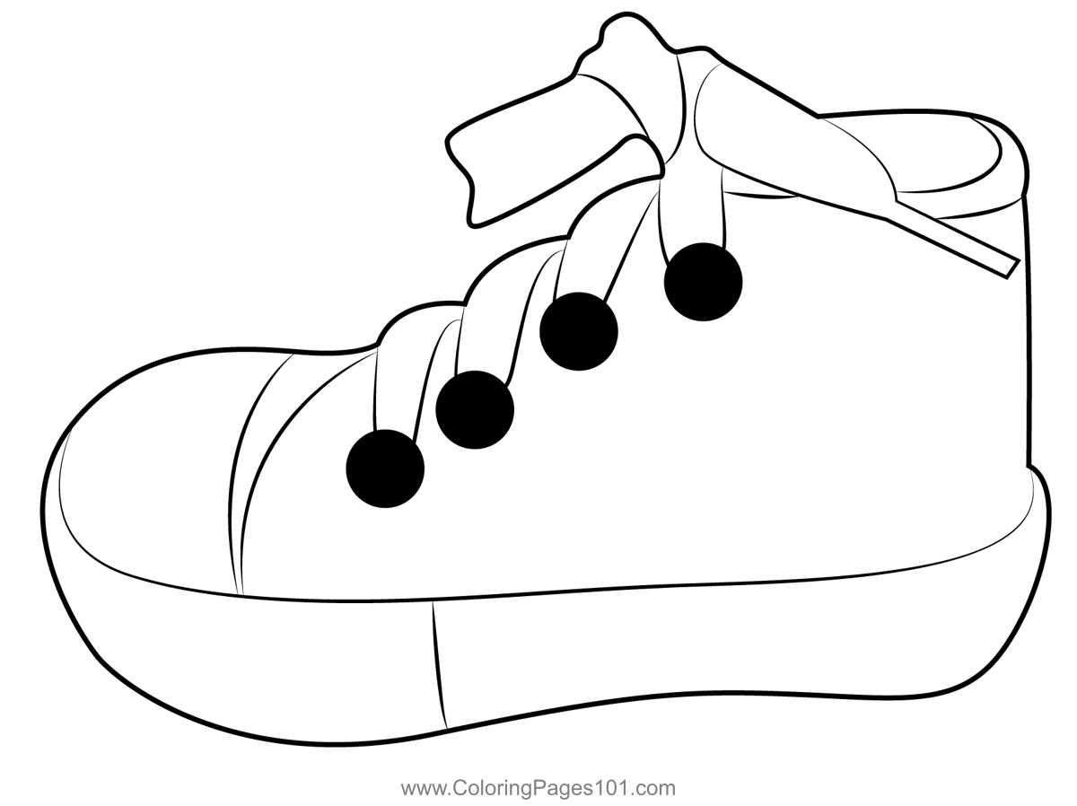Shoes For Kids Coloring Page for Kids - Free Shoes Printable Coloring ...