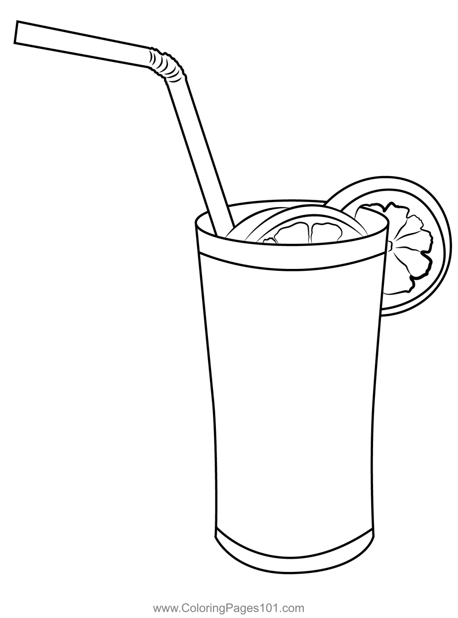 drinking coloring pages