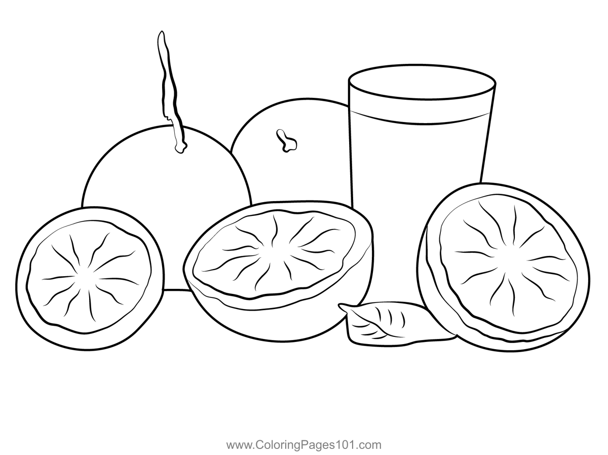Glass With Juice Coloring Page for Kids - Free Drinks Printable ...