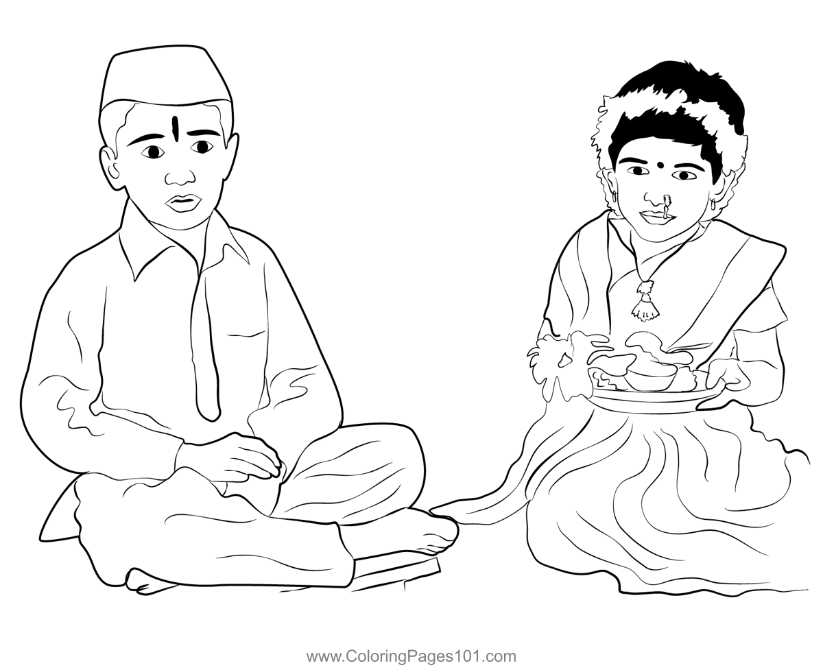 Bhaubij Coloring Page for Kids - Free Bhai Dooj Printable Coloring ...