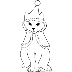 Christmas Cat Coloring Pages For Kids Download Christmas Cat Printable Coloring Pages Coloringpages101 Com