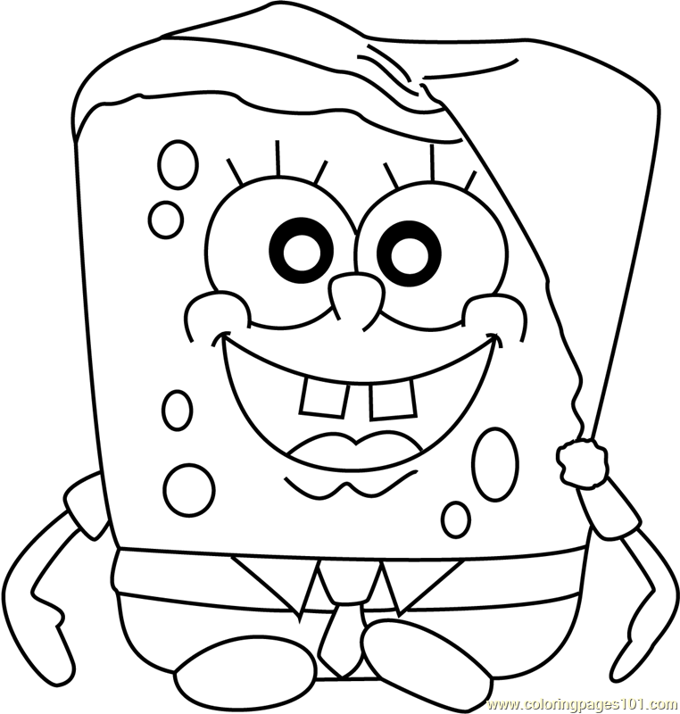 its a spongebob christmas coloring pages