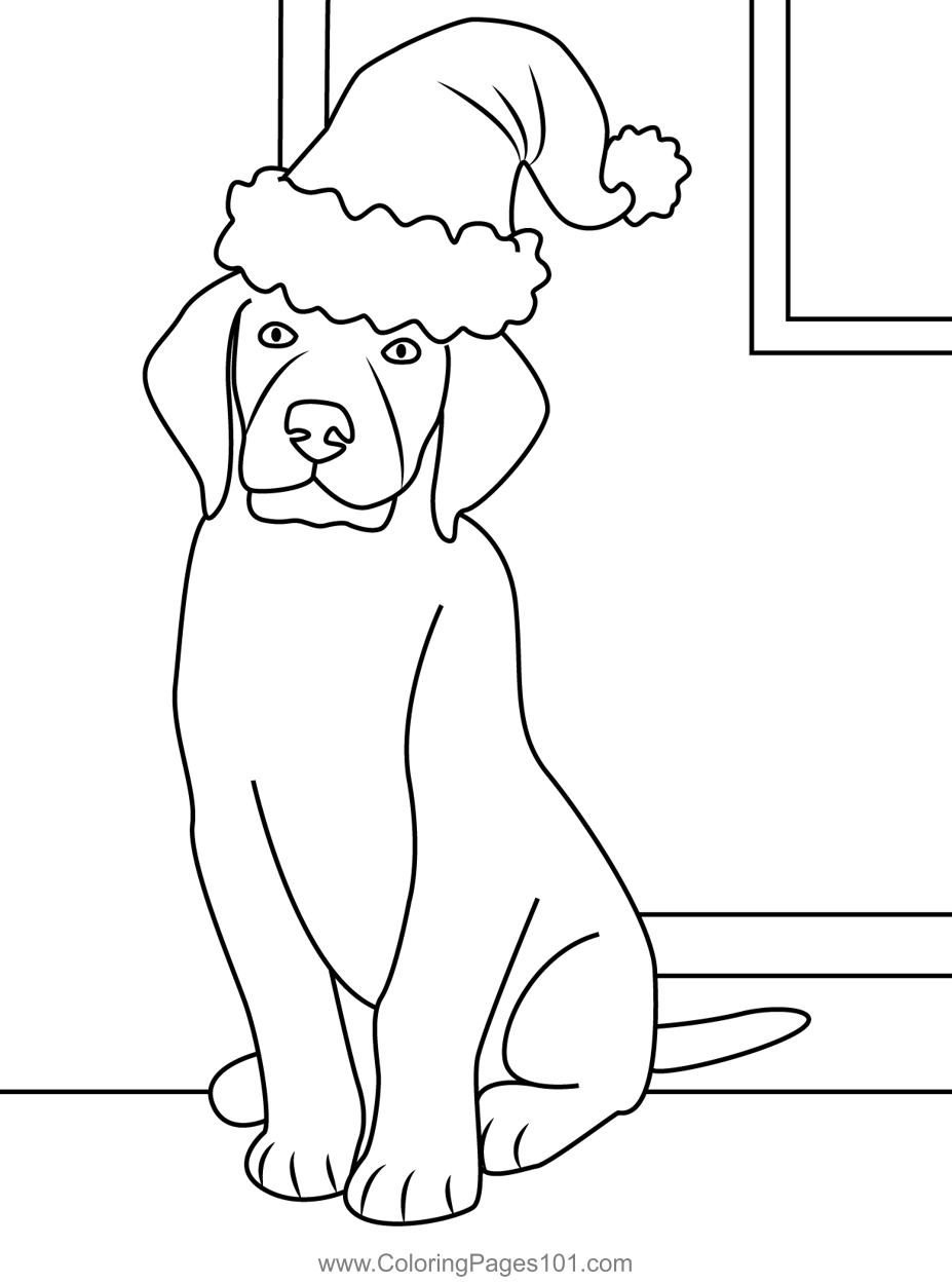christmas dog coloring pages