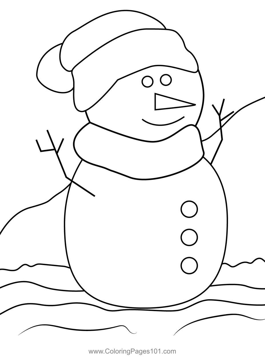 Snowman Coloring Page For Kids Free Snowman Printable Coloring Pages Online For Kids 