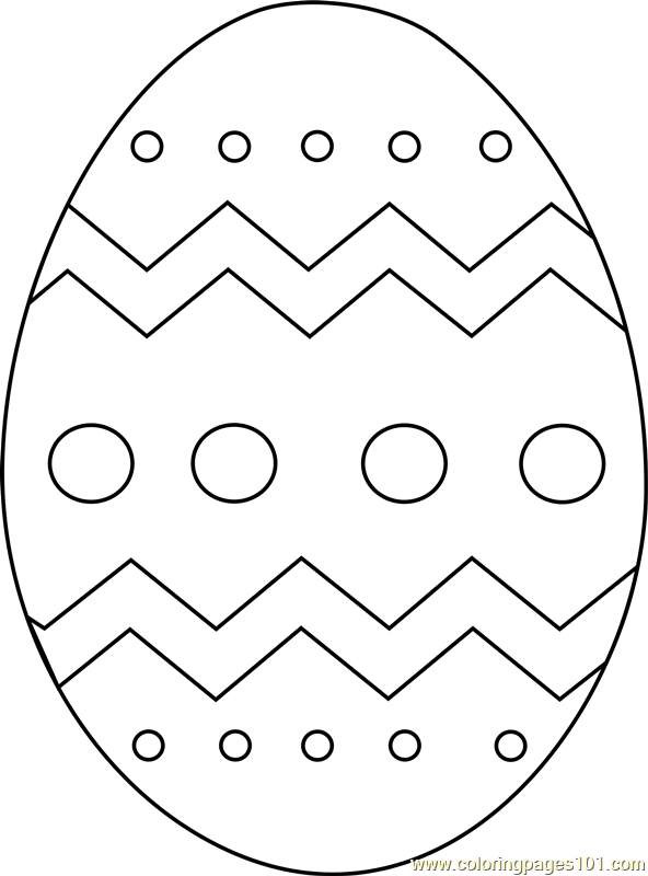 Egg Coloring Page For Kids