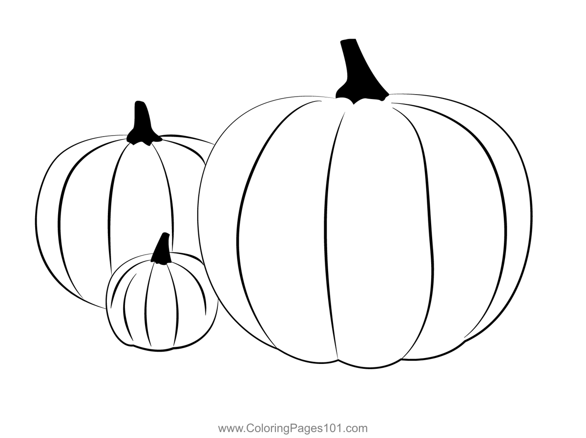 Pumpkin 3 Coloring Page for Kids - Free Halloween Printable Coloring ...