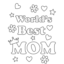 Shoping with Mom Coloring Page for Kids - Free Mother's Day Printable ...
