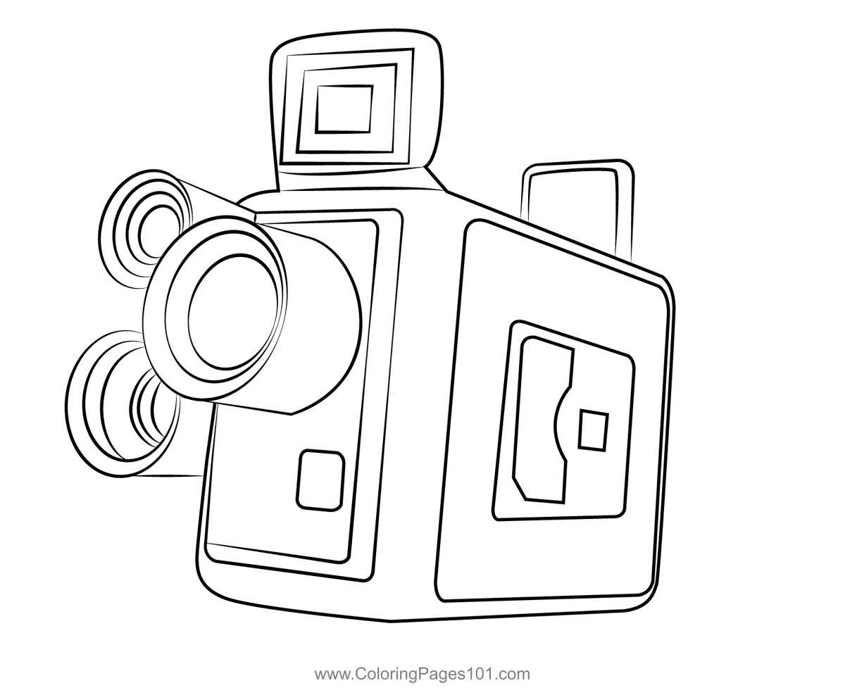 Old Camera Coloring Page for Kids - Free Cameras Printable Coloring ...