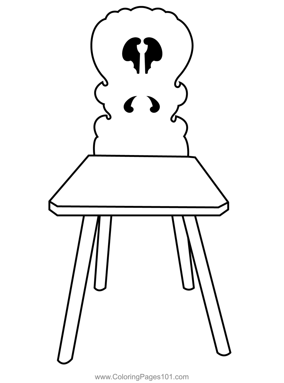 Designer Chair Coloring Page for Kids - Free Furnitures Printable ...