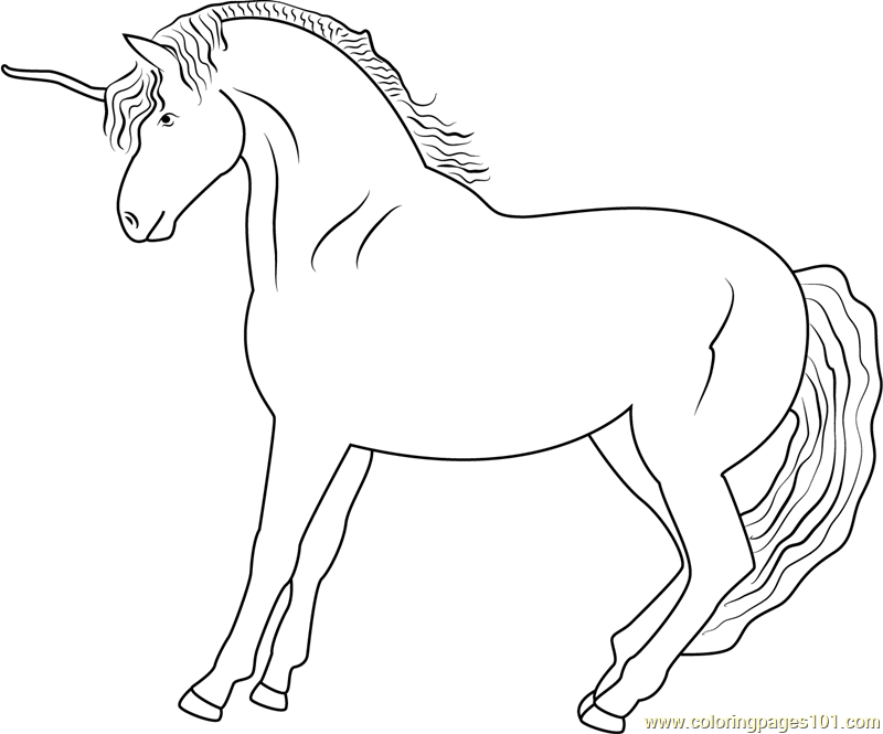 Pearl Unicorn Coloring Page for Kids - Free Unicorn Printable Coloring