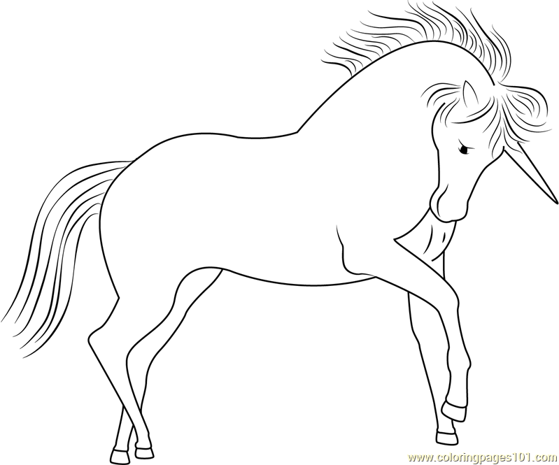 Unicorn Dawn Look Coloring Page for Kids - Free Unicorn Printable