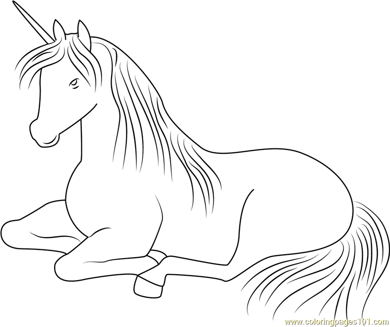 Unicorn Relaxing Coloring Page for Kids - Free Unicorn Printable