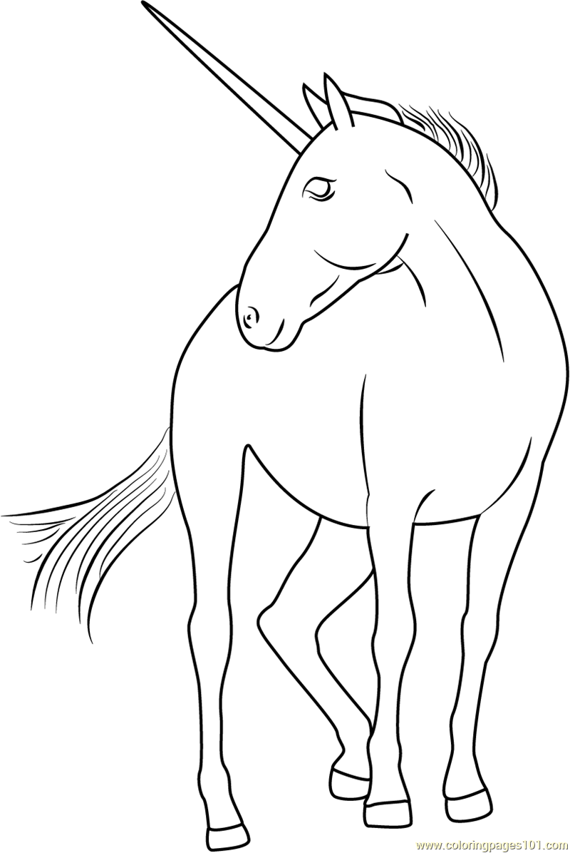 unicorn by astate coloring page for kids free unicorn