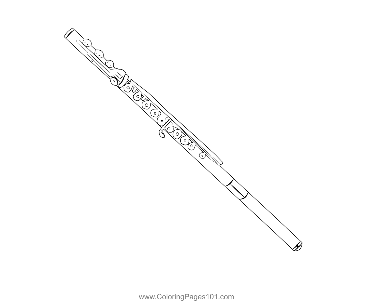 flute coloring pages