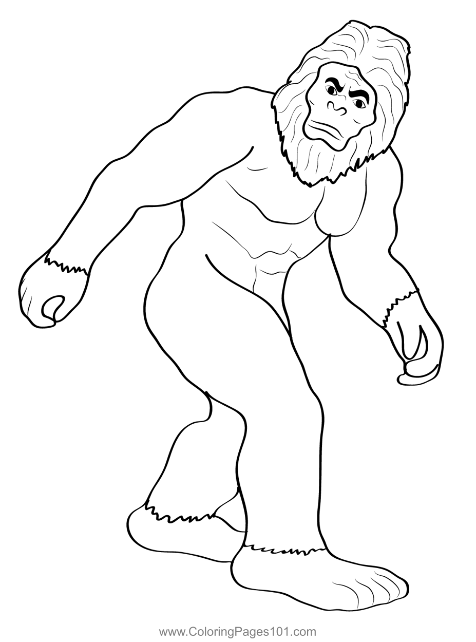 Bigfoot Coloring Pages For Kids