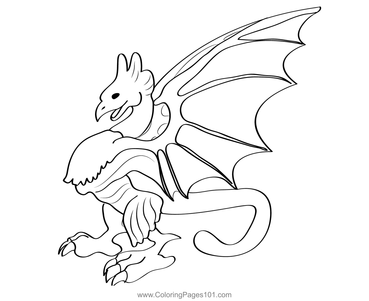 Cockatrice 4 Coloring Page For Kids - Free Cockatrices Printable 