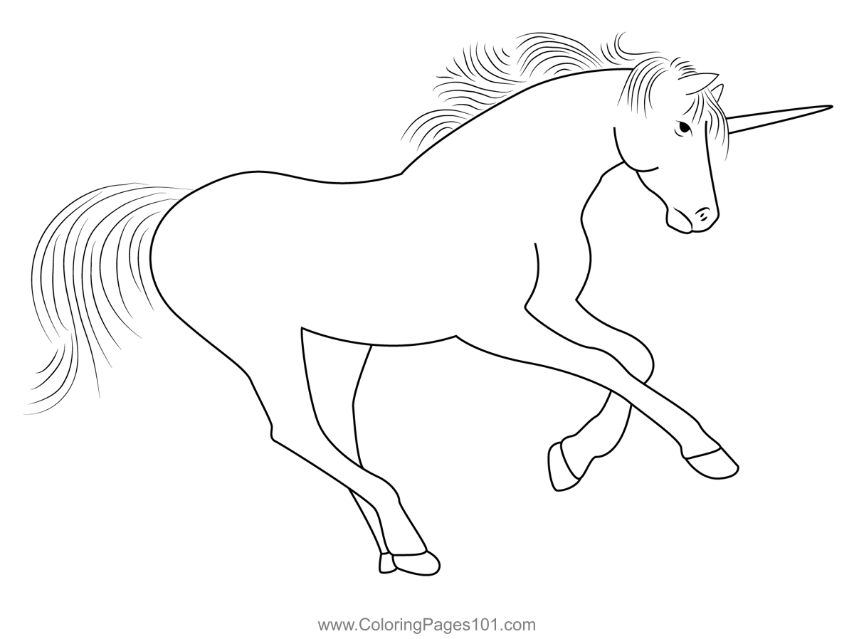 Unicorn 19 Coloring Page for Kids - Free Unicorns Printable Coloring ...