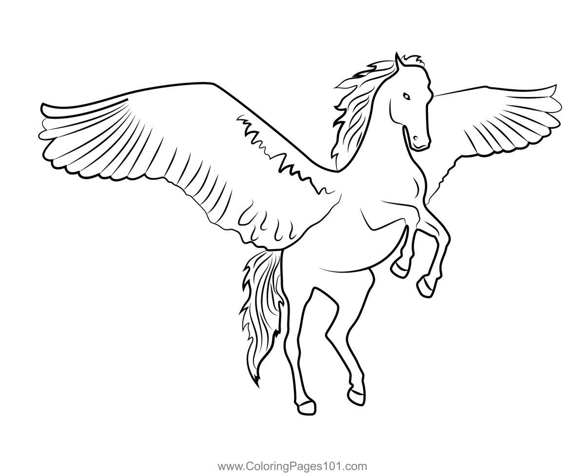 winged unicorn coloring pages