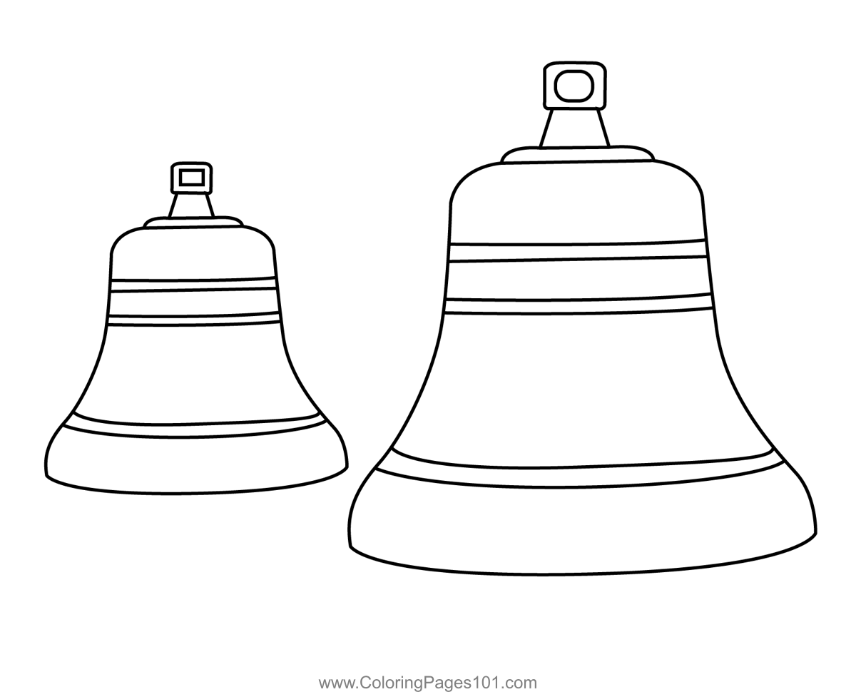 Antique Bells Coloring Page for Kids - Free Antiques Printable Coloring ...