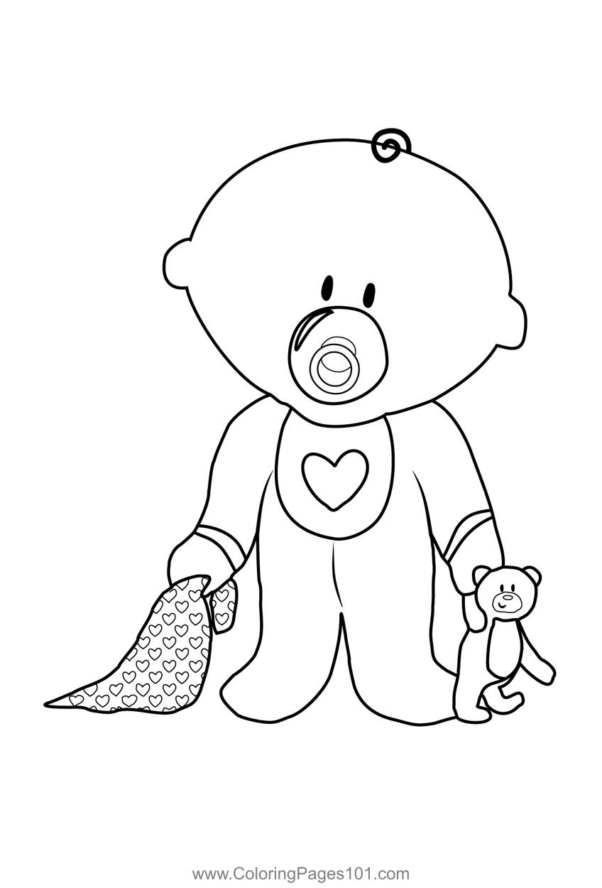 Baby Boy Coloring Pages