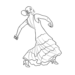 Marathi Dancer Coloring Page for Kids - Free Dancers Printable Coloring ...