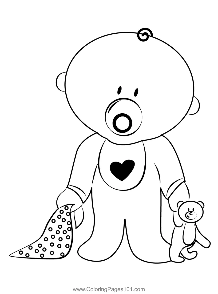 Baby Girl Coloring Page For Kids Free Girls Printable Coloring Pages