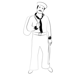 Sailor 6 Coloring Page for Kids - Free Sailors Printable Coloring Pages ...