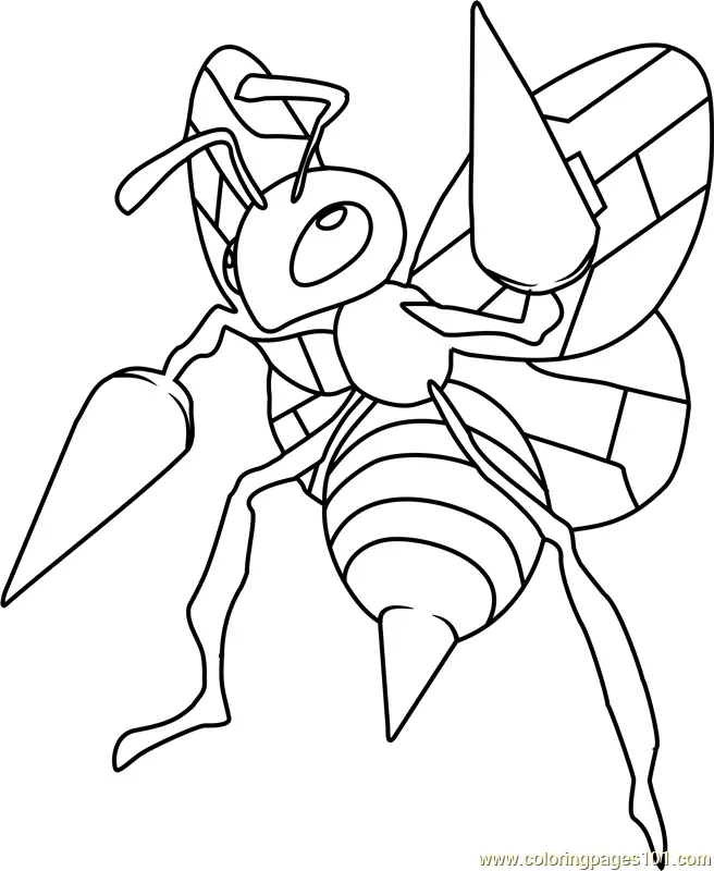 10 Fearsome Beedrill Pokémon Coloring Pages to Download