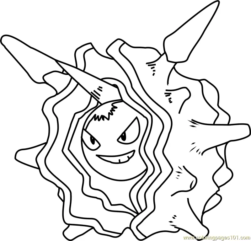 Cloyster Pokemon Coloring Page for Kids - Free Pokemon Printable ...