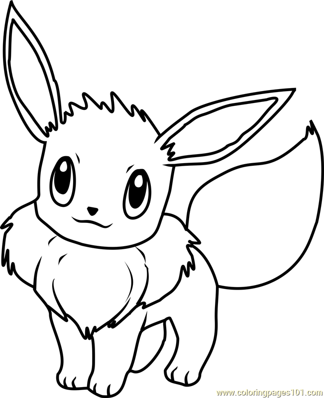 eevee pokemon coloring page for kids free pokemon printable coloring pages online for kids coloringpages101 com coloring pages for kids