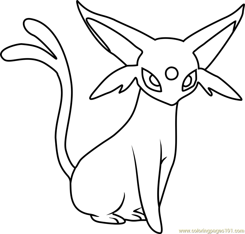 Espeon Pokemon Coloring Page For Kids Free Pokemon Printable Coloring Pages Online For Kids Coloringpages101 Com Coloring Pages For Kids
