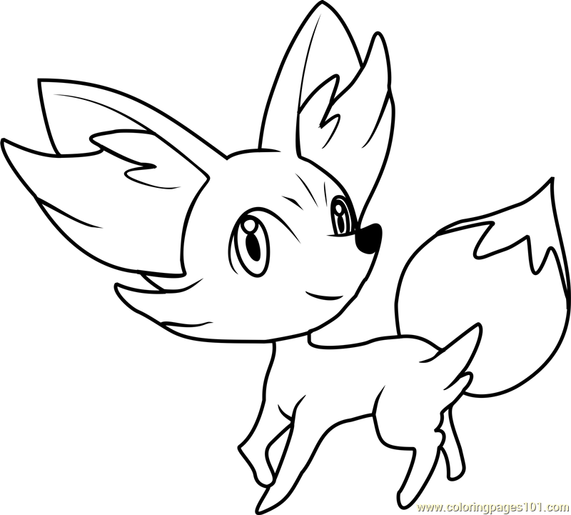 Fennekin Coloring Page Coloring Pages